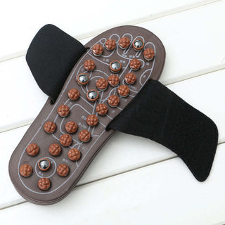 Acupoint Magnetic Therapy Spring Massage Slippers with Spiked Insoles for Foot Relief