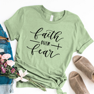 Faith Over Fear Christian T-Shirt Religion Clothing For Women Faith Shirt K-AROLE