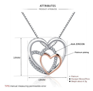 K - AROLE™️ Elegant Triple Heart Pendant Necklace for Women - K - AROLE