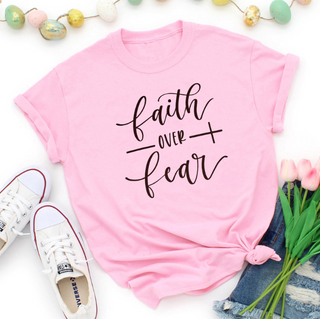 Faith Over Fear Christian T-Shirt Religion Clothing For Women Faith Shirt K-AROLE