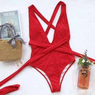 Vintage-Inspired One-Piece Swimsuit - Classic Charm and Timeless Beauty for Women