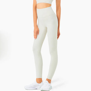 Sleek, high-waist white fitness leggings from K-AROLE™️ showcased against a plain background, highlighting the modern, comfortable design.