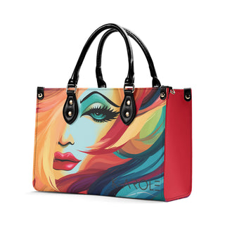 K-AROL™Vibrant flerfärgad läder Tote väska - utsökt konstnärligt