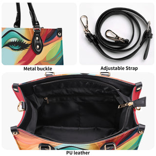 Håndteringsanlæg Chic: Multi-størrelse PU Læder håndtaske med kunstnerisk Kvinde