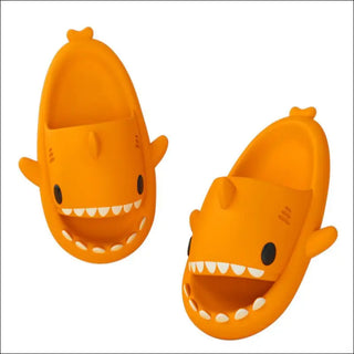 Adult's Slippers Indoor Outdoor Funny Shark Cartoon - K - AROLE