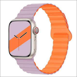 Band Silicone Magnetic Watch Strap - Light Purple