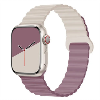 Band Silicone Magnetic Watch Strap - Smokey Violet