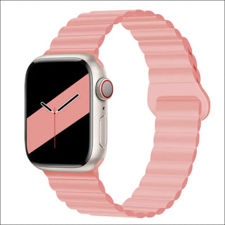 Band Silicone Magnetic Watch Strap - Pink / 38to40to41mm