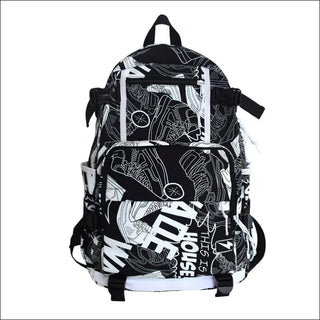 Captivating K-AROLE Graffiti Backpack - Express Your Unique