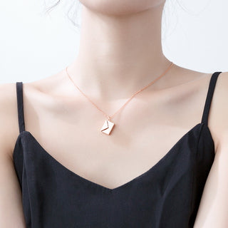 Mode smycken kuvert halsband kvinnor kärleksbrev hänge bästa presenterna till flickvän