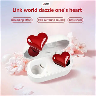 Charming Heart - Shaped Wireless Earbuds for Women - K - AROLE