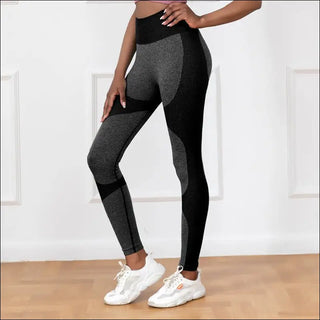 Chic Seamless Leggings with Compression Fit - K - AROLE