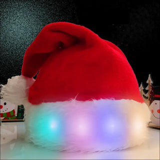 Christmas Hat LED Light Plush Children’s Adult