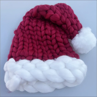 Christmas Plush Hat With Pompom Cute Winter For Women Men