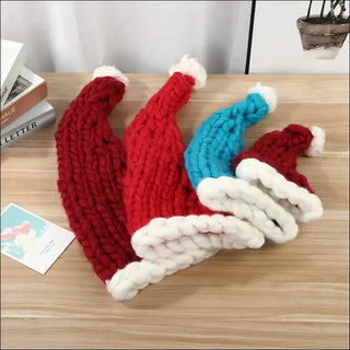 Christmas Plush Hat With Pompom Cute Winter For Women Men