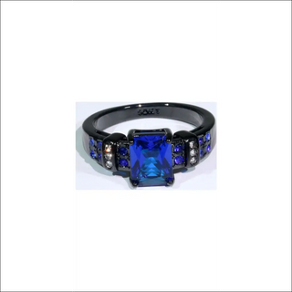 Classic Couture Sapphire Blue CZ Statement Ring - Women’S