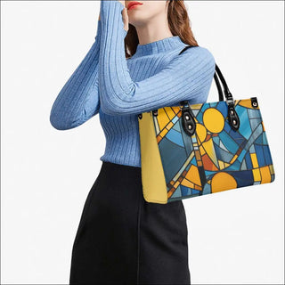 Colorful Floral Printed Handbag with Chic Tote Design