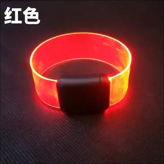 Colorful LED Sound-Activated Party Bracelets - Bracelet Red