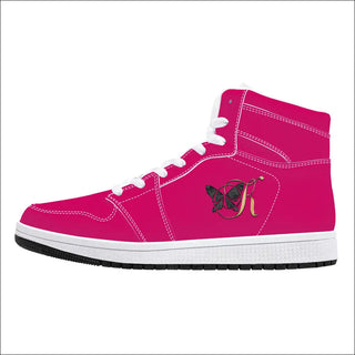 Copy of Vibrant Fuchsia High-Top Sneakers - Comfortable