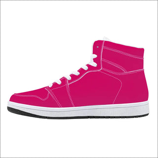 Copy of Vibrant Fuchsia High-Top Sneakers - Comfortable