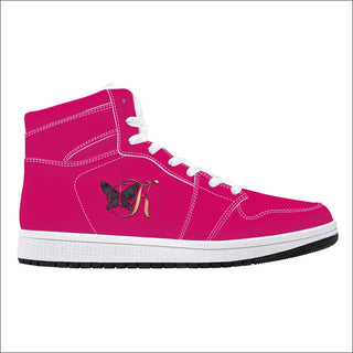 Copy of Vibrant Fuchsia High-Top Sneakers - Comfortable