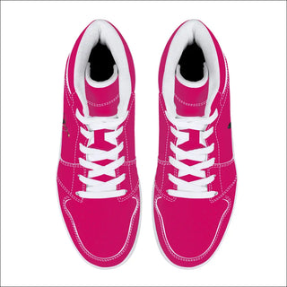 Copy of Vibrant Fuchsia High-Top Sneakers - Comfortable