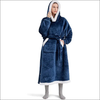 Cozy Winter Sherpa Pullover - Oversized Hooded Blanket Coat K-AROLE