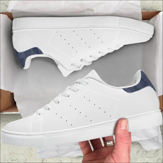 D27 Low-Top Synthetic Leather Sneakers - White - sneakers