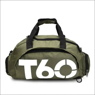 Durable T60 Sports Gym Duffel Bag - Armygreen