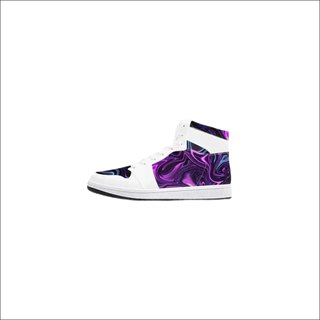 Dynamic High-Top Sneakers with Floral Design - Men US5