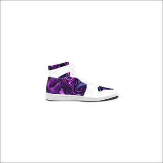 Dynamic High-Top Sneakers with Floral Design - sneakers