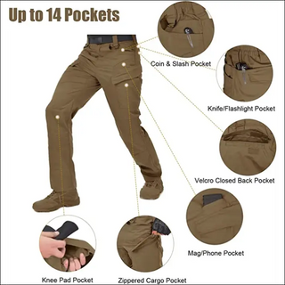 EDCTactical-Waterproof Mens Pants Multiple Pocket K-AROLE