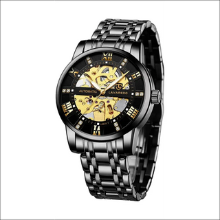 Elegant Automatic Skeleton Dial Men’s Stainless Steel