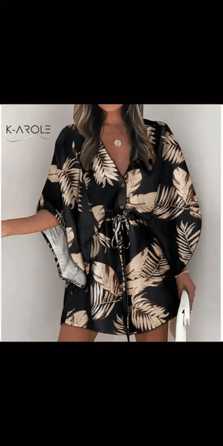 K - AROLE™️ Ethereal Floral Print Mini Dress - K - AROLE