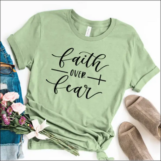 Faith Over Fear Christian T-Shirt Religion Clothing