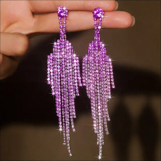 Full Rhinestone Tassel High-grade Affordable Luxury Style