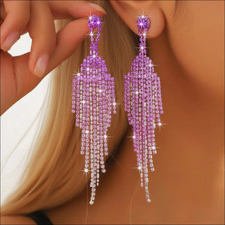 Full Rhinestone Tassel High-grade Affordable Luxury Style