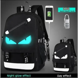 Glow - in - the - Dark Backpack with USB Charging and Anti - Theft Lock - Perfect for Travel and Everyday Use - K - AROLE