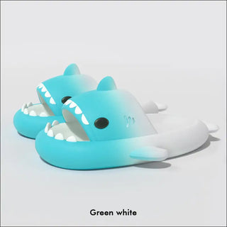 Gradient Shark Slippers Men’s Home Bathroom Non-slip - Green