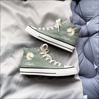 High-Top Retro Style Canvas Sneakers