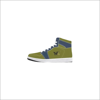 High-Top Sneakers with Vibrant Color Blocking - Men US5