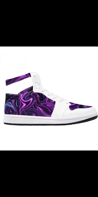 Dynamic High - Top Sneakers with Floral Design - K - AROLE