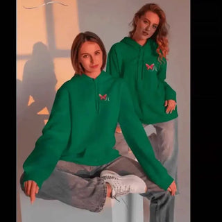 Cozy Comfort: K - AROLE™ Emerald Green Hoodie - K - AROLE