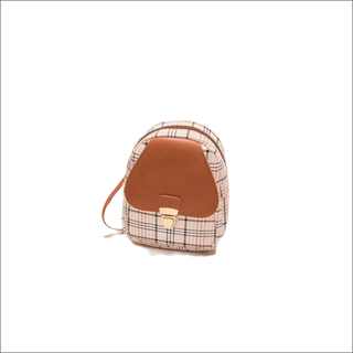 K-AROLE™️ Blush Pink Backpack Purse with Plaid Tassel