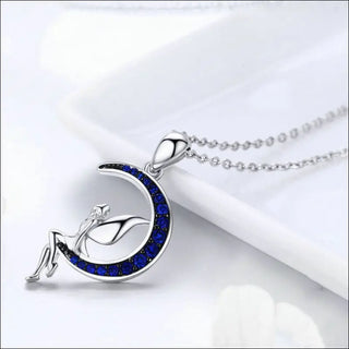 K-AROLE™️ Elegant Blue Moon and Anchor Pendant Necklace