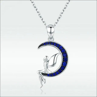 K-AROLE™️ Elegant Blue Moon and Anchor Pendant Necklace