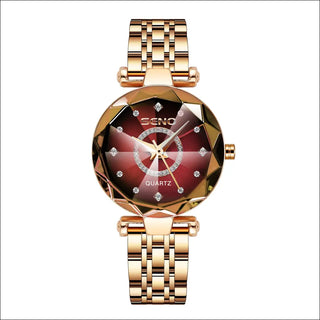 K-AROLE™️ Elegant Two-Tone Ladies Analog Watch - Red