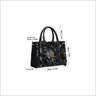 Elegant Black Geometric Handbag by K-AROLE