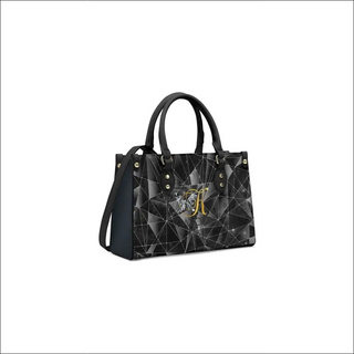 Diamond Elegance: Geometric Black Tote Bag by K-AROLE. Chic and stylish women's fashion accessory with intricate diamond-patterned design.