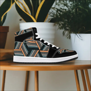 K-AROLE Leather Geometry Sneakers for Stylish Comfort